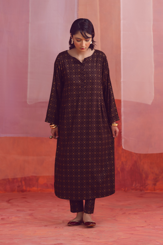 2 PC Unstitched | Printed Linen Shirt +  Trouser