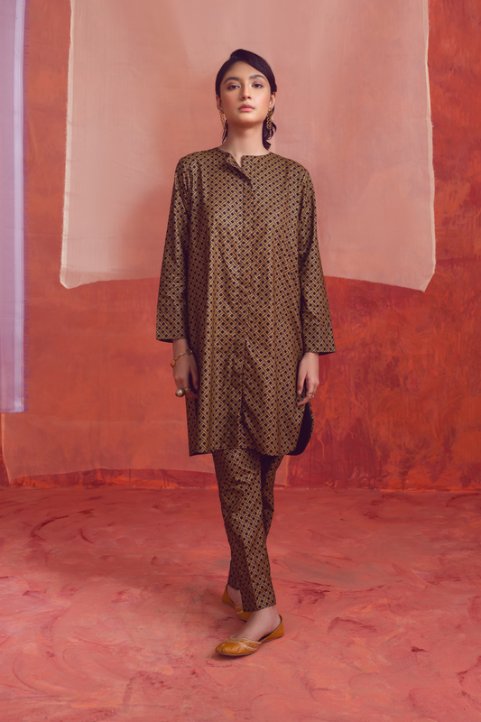 2 PC Unstitched | Printed Linen Shirt +  Trouser