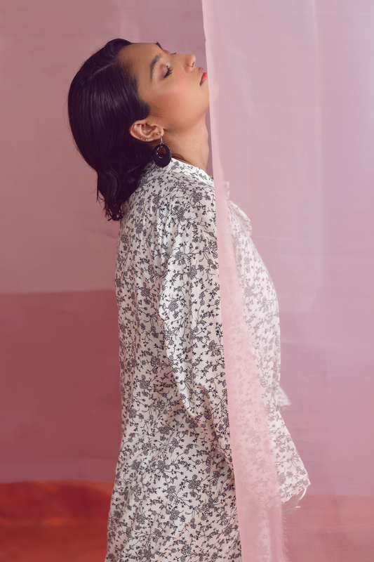 2 PC Unstitched | Printed Linen Shirt +  Trouser