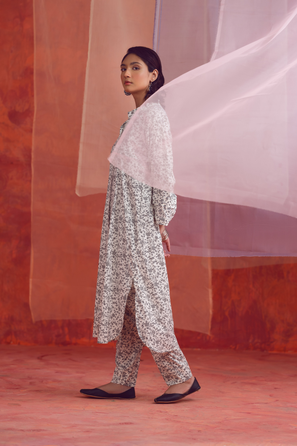 2 PC Unstitched | Printed Linen Shirt +  Trouser