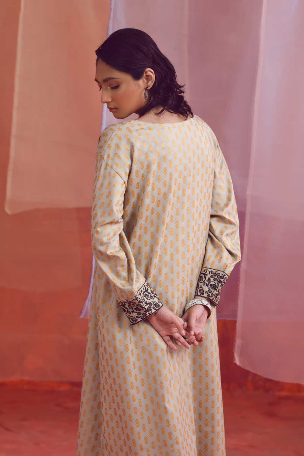 2 PC Unstitched | Printed Linen Shirt +  Trouser