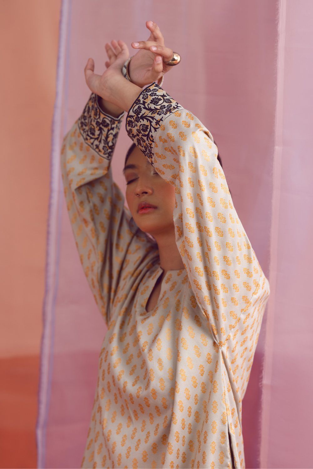 2 PC Unstitched | Printed Linen Shirt +  Trouser