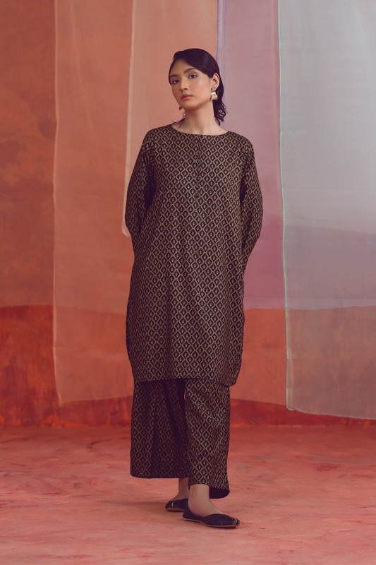 2 PC Unstitched | Printed Linen Shirt +  Trouser