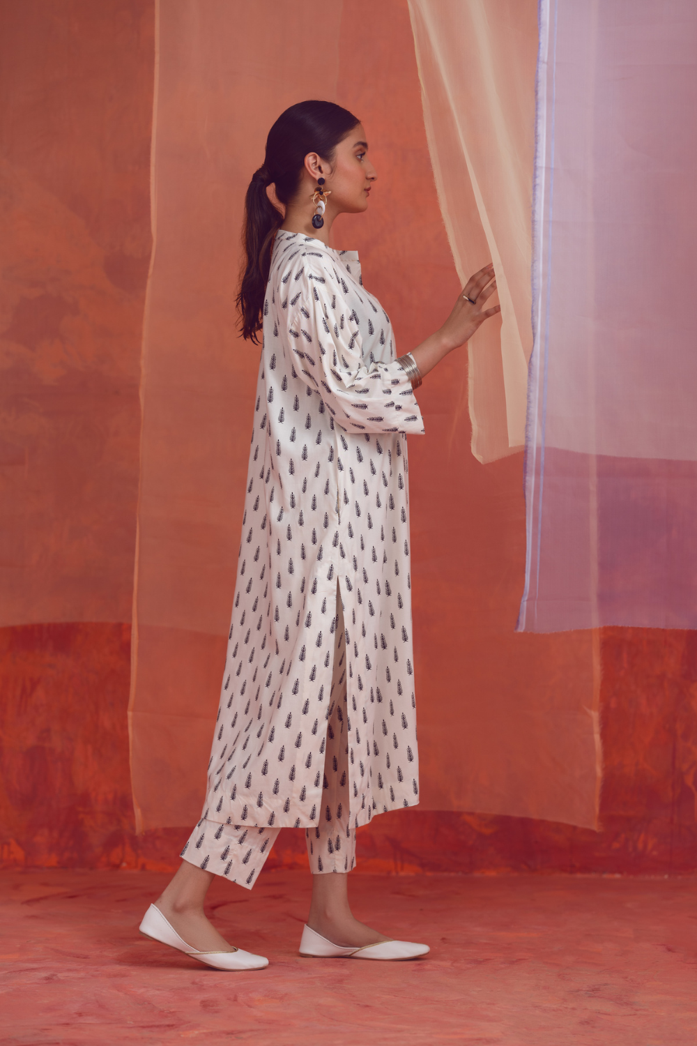 2 PC Unstitched | Printed Linen Shirt +  Trouser