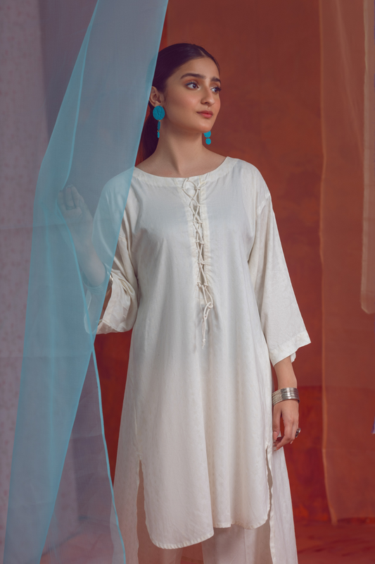 2 PC Unstitched | Printed Linen Shirt +  Trouser