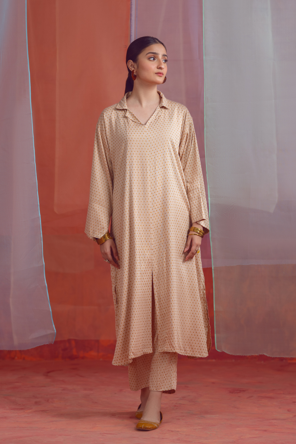 2 PC Unstitched | Printed Linen Shirt +  Trouser