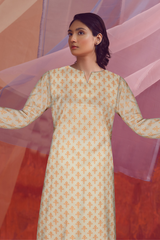 2 PC Unstitched | Printed Linen Shirt +  Trouser