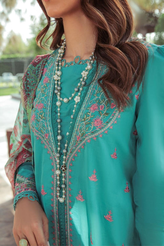 3 PC Unstitched Embroidered Suit | Chiffon Dupatta