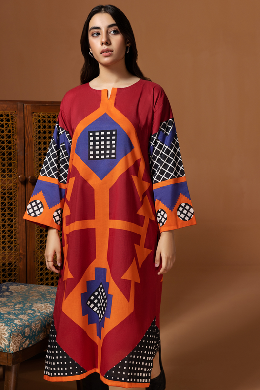 1 PC Unstitched | Digital Printed Poplin Shirt