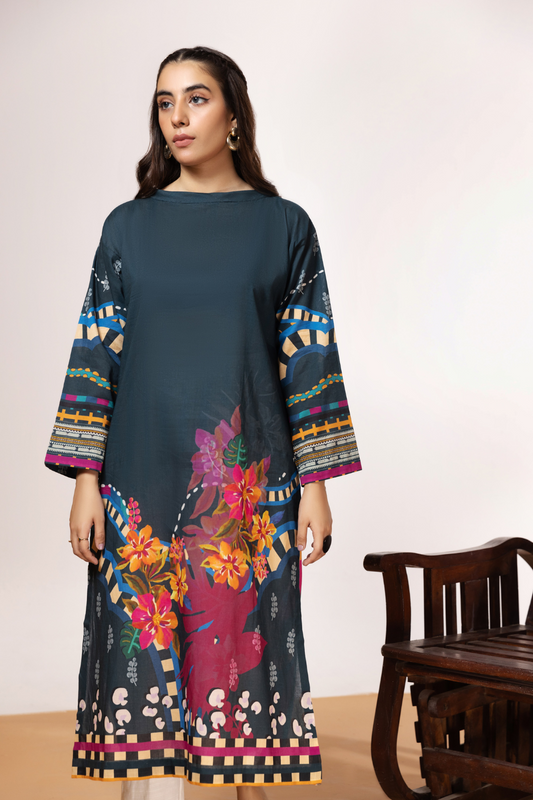 1 PC Unstitched | Digital Printed Poplin Shirt