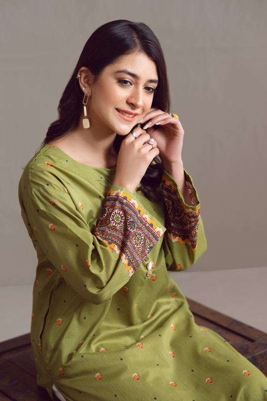 1 PC Unstitched | Digital Printed Poplin Shirt