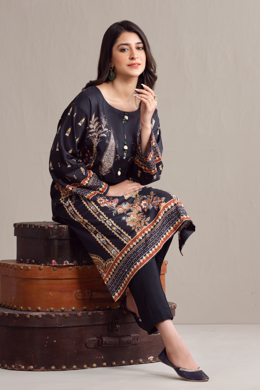 1 PC Unstitched | Digital Printed Poplin Shirt