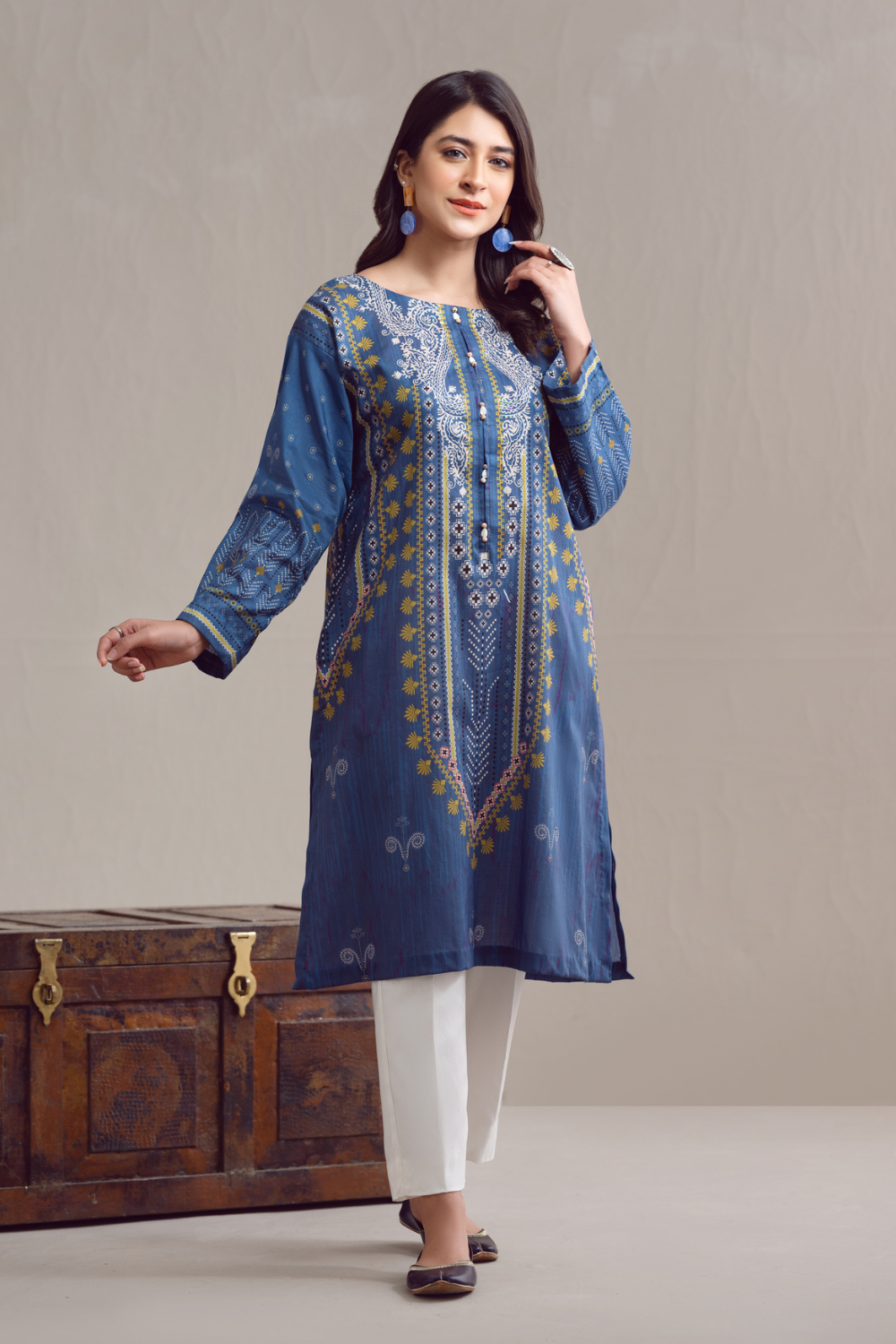 1 PC Unstitched | Digital Printed Poplin Shirt