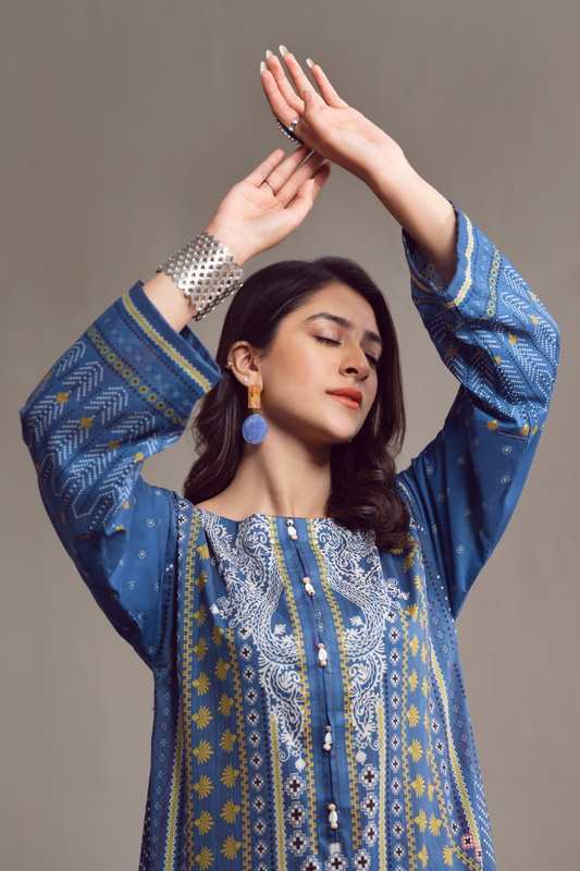 1 PC Unstitched | Digital Printed Poplin Shirt