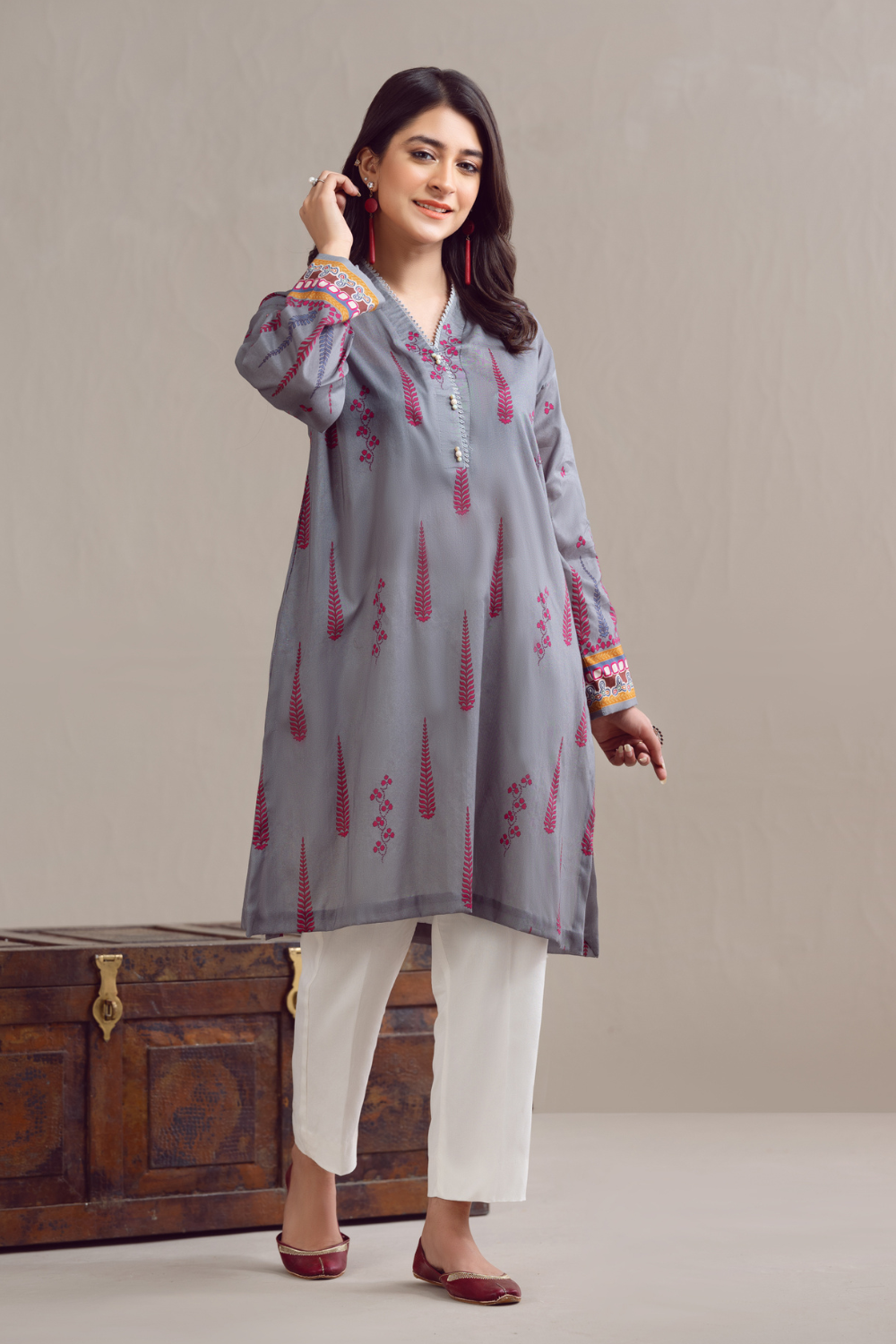 1 PC Unstitched | Digital Printed Poplin Shirt