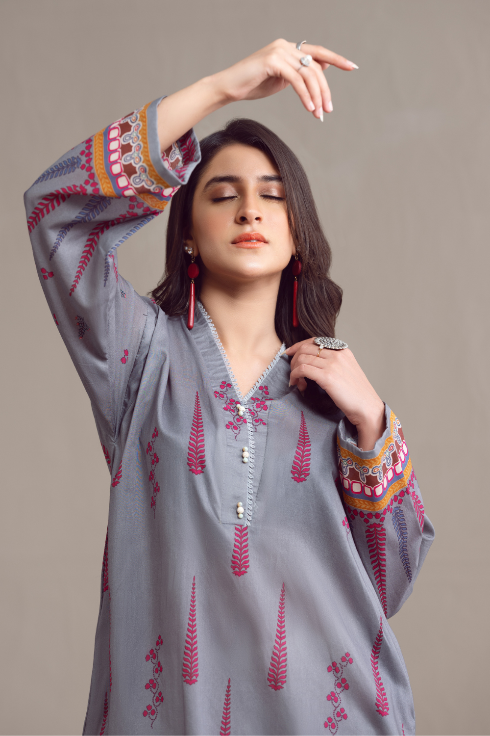 1 PC Unstitched | Digital Printed Poplin Shirt