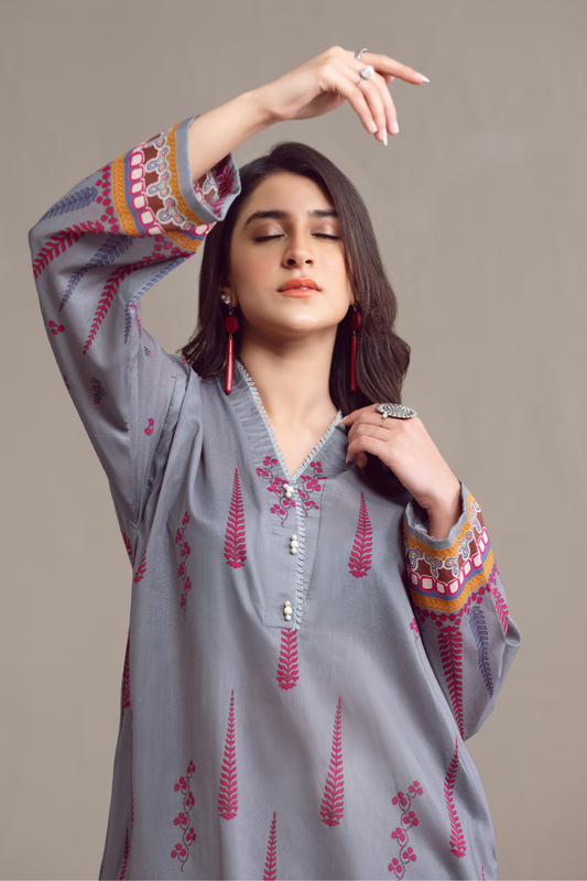 1 PC Unstitched | Digital Printed Poplin Shirt