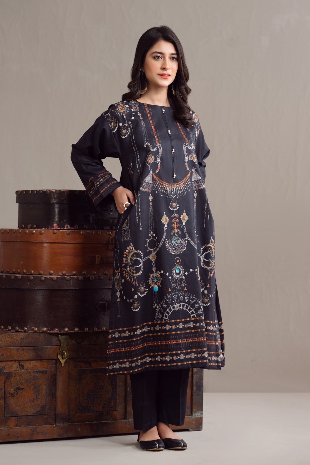 1 PC Unstitched | Digital Printed Poplin Shirt