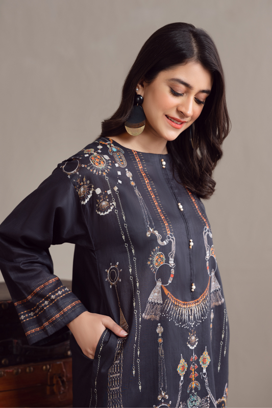 1 PC Unstitched | Digital Printed Poplin Shirt