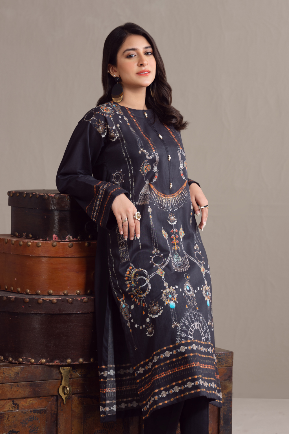 1 PC Unstitched | Digital Printed Poplin Shirt