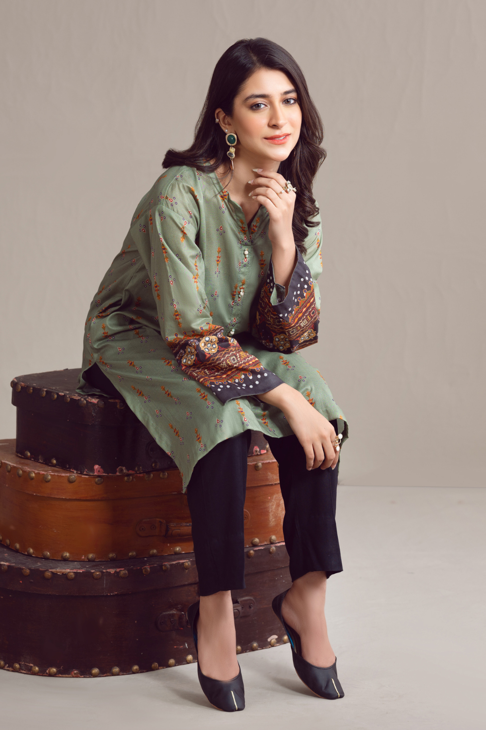 1 PC Unstitched | Digital Printed Poplin Shirt