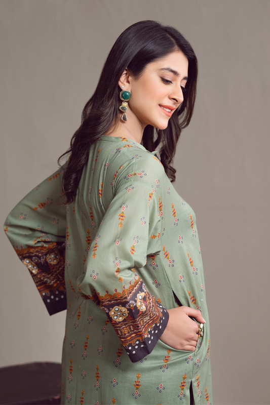 1 PC Unstitched | Digital Printed Poplin Shirt