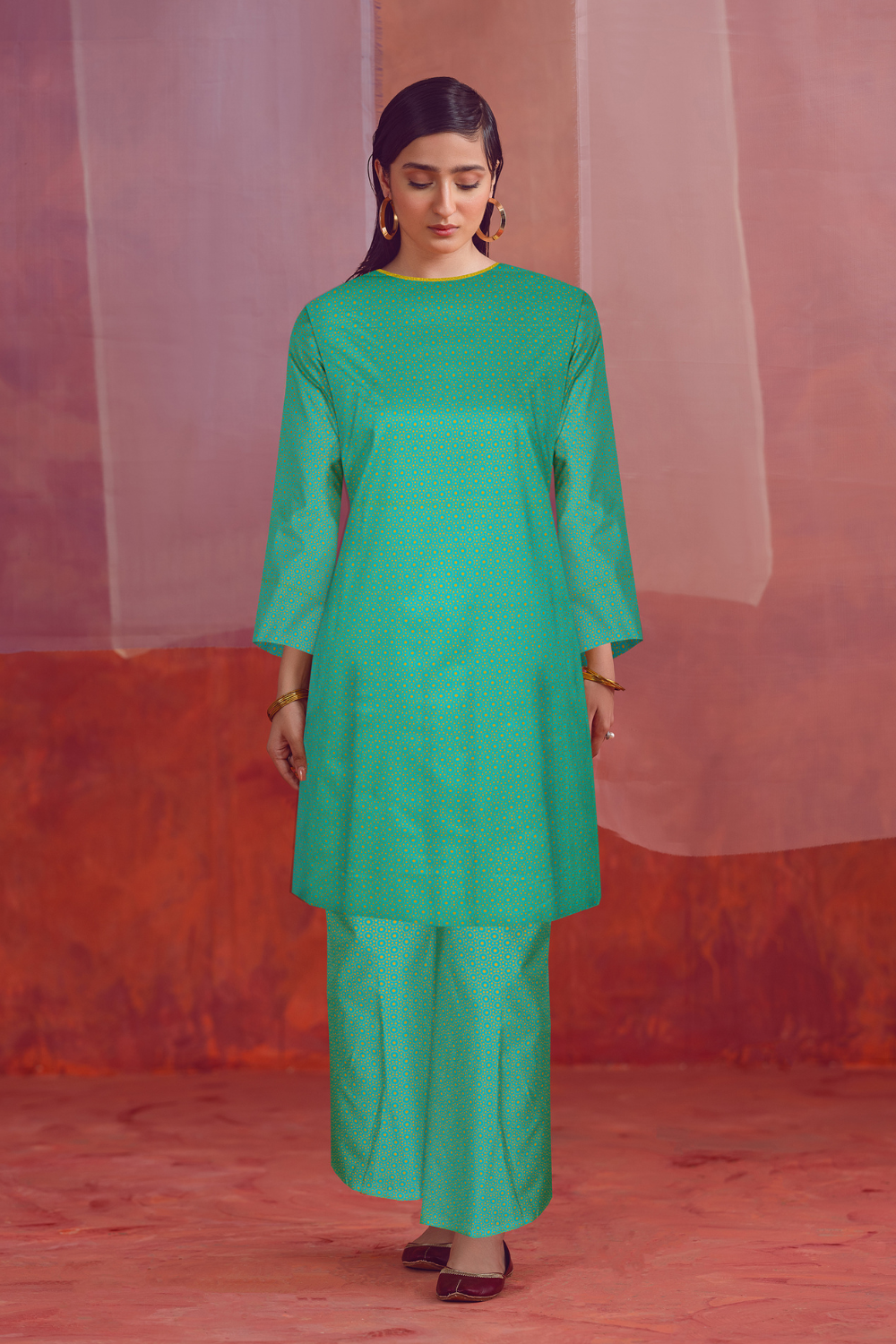 2 PC Unstitched | Printed Linen Shirt +  Trouser