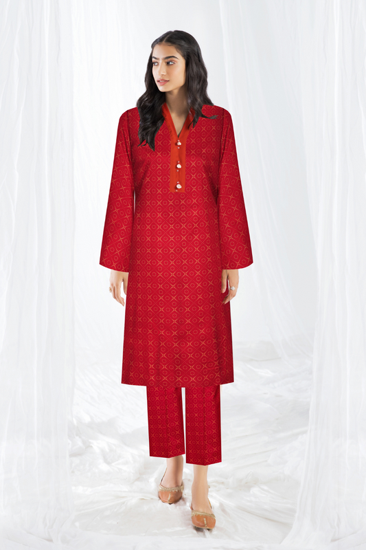2 PC Unstitched | Printed Linen Shirt +  Trouser