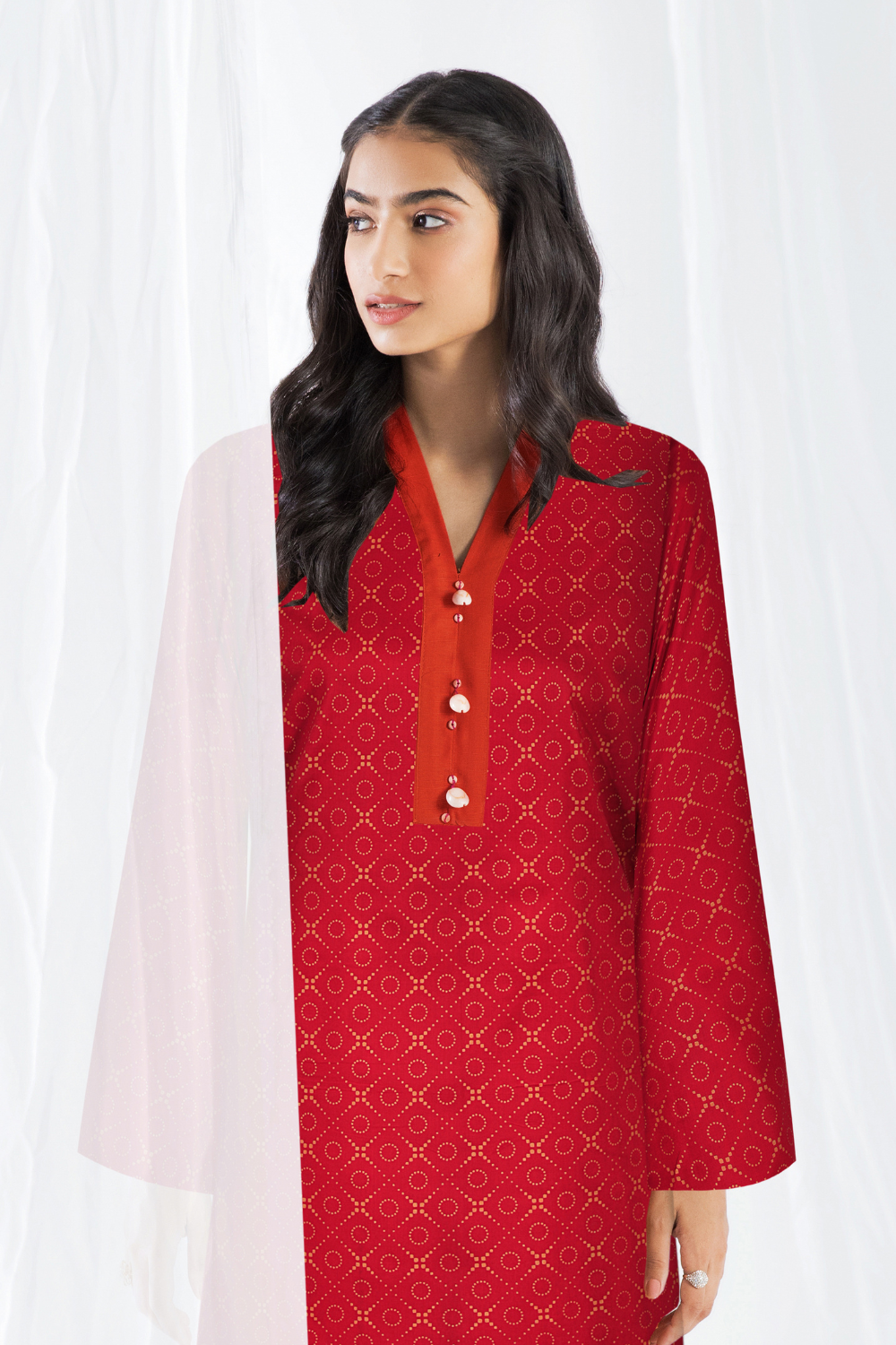 2 PC Unstitched | Printed Linen Shirt +  Trouser