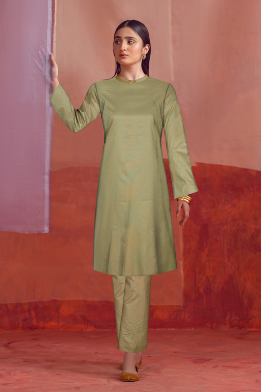 2 PC Unstitched | Printed Linen Shirt +  Trouser