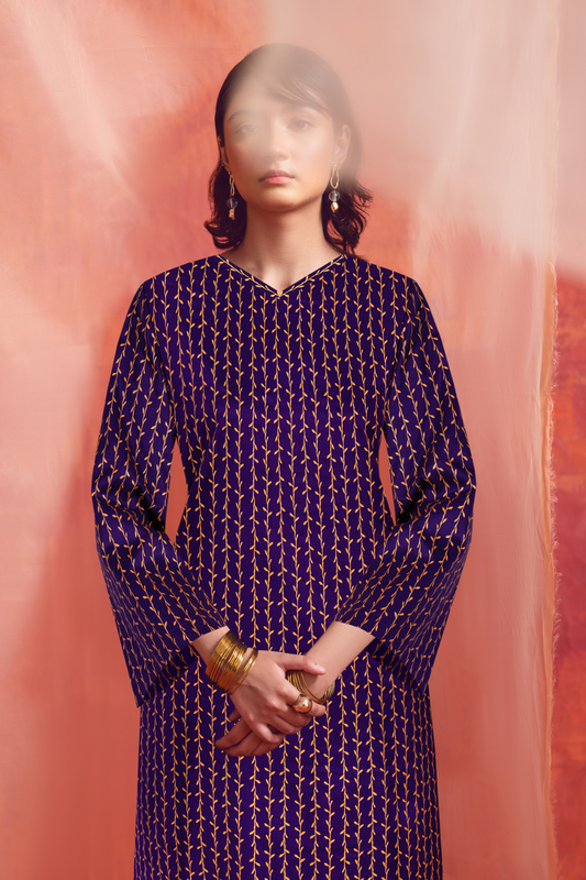 2 PC Unstitched | Printed Linen Shirt +  Trouser