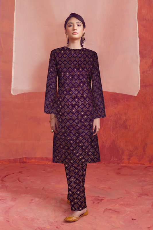 2 PC Unstitched | Printed Linen Shirt +  Trouser