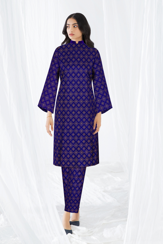 2 PC Unstitched | Printed Linen Shirt +  Trouser