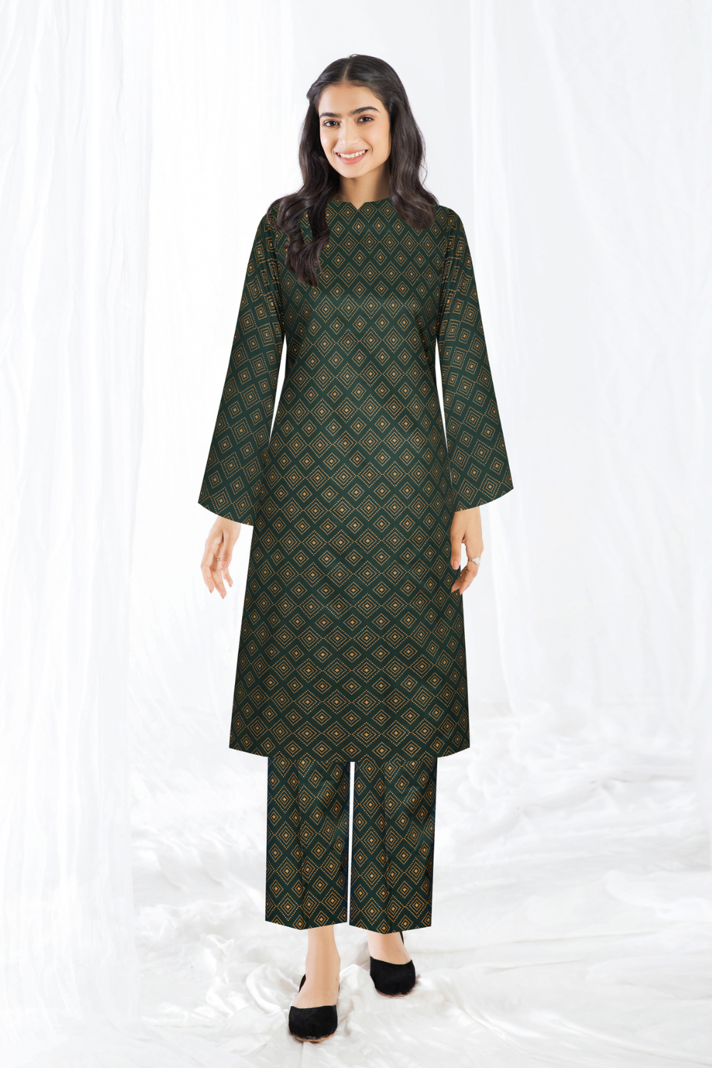 2 PC Unstitched | Printed Linen Shirt +  Trouser