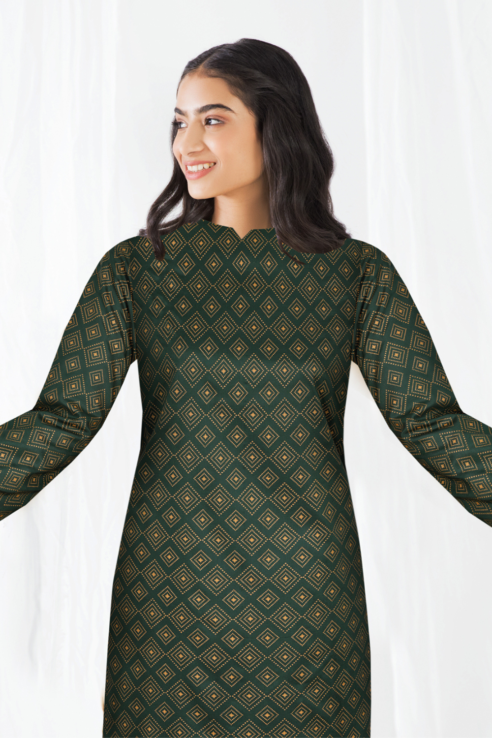 2 PC Unstitched | Printed Linen Shirt +  Trouser