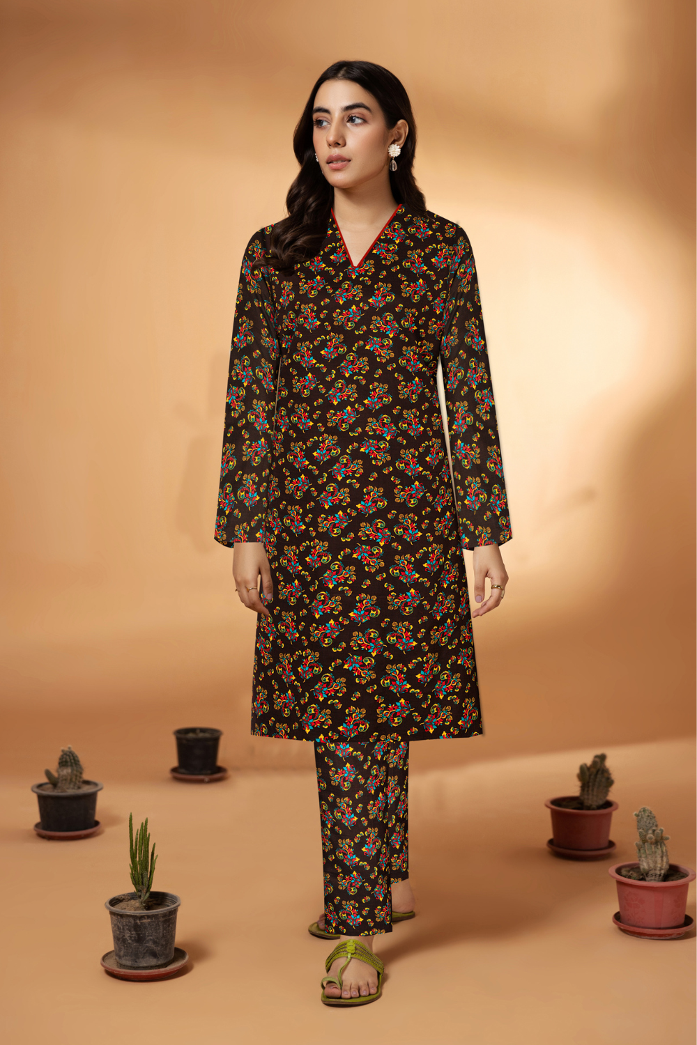 2 PC Unstitched | Printed Linen Shirt +  Trouser