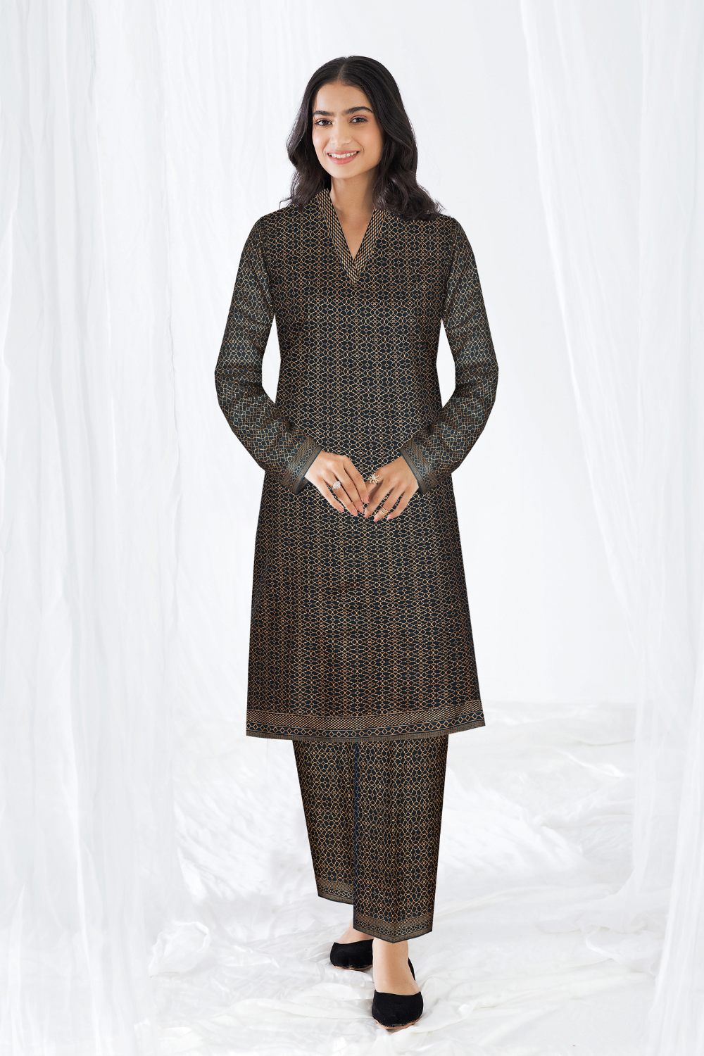 2 PC Unstitched | Printed Linen Shirt +  Trouser