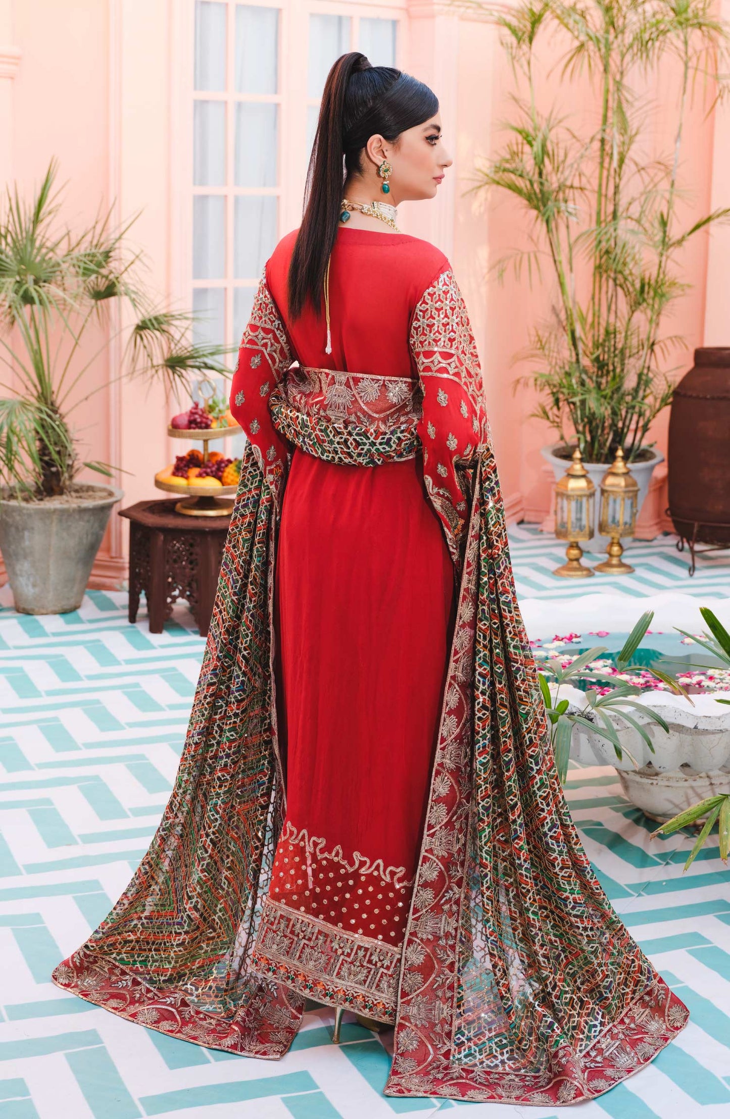 FORMAL DRESS - RED TEMPLE (QFD-0037)