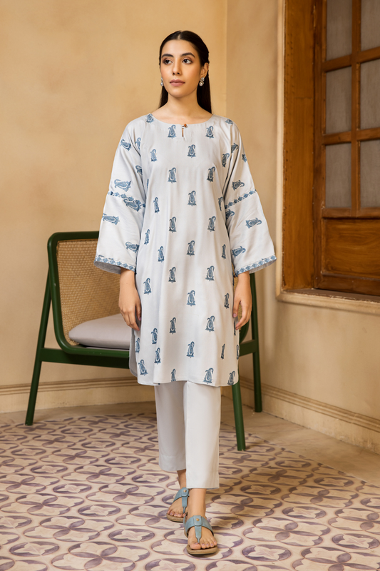 1 PC Stitched | Crepe Embroidered Shirt