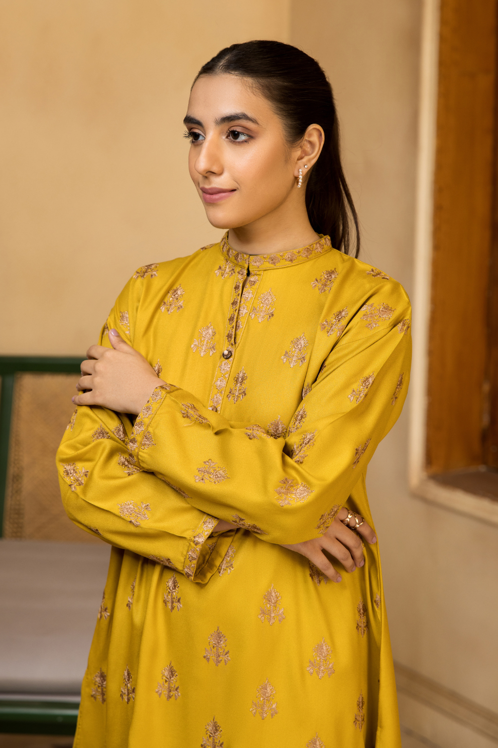 1 PC Stitched | Crepe Embroidered Shirt