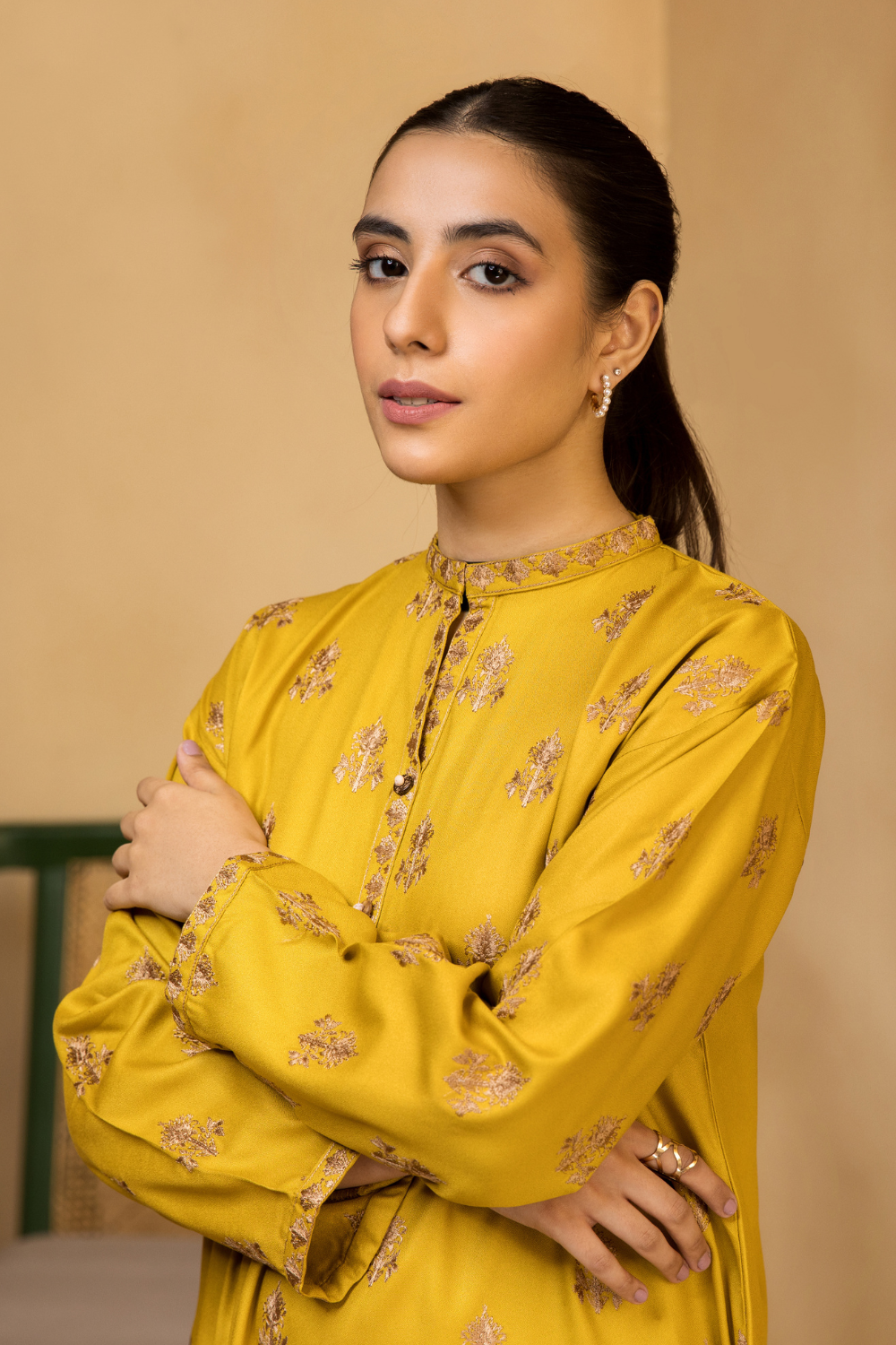 1 PC Stitched | Crepe Embroidered Shirt