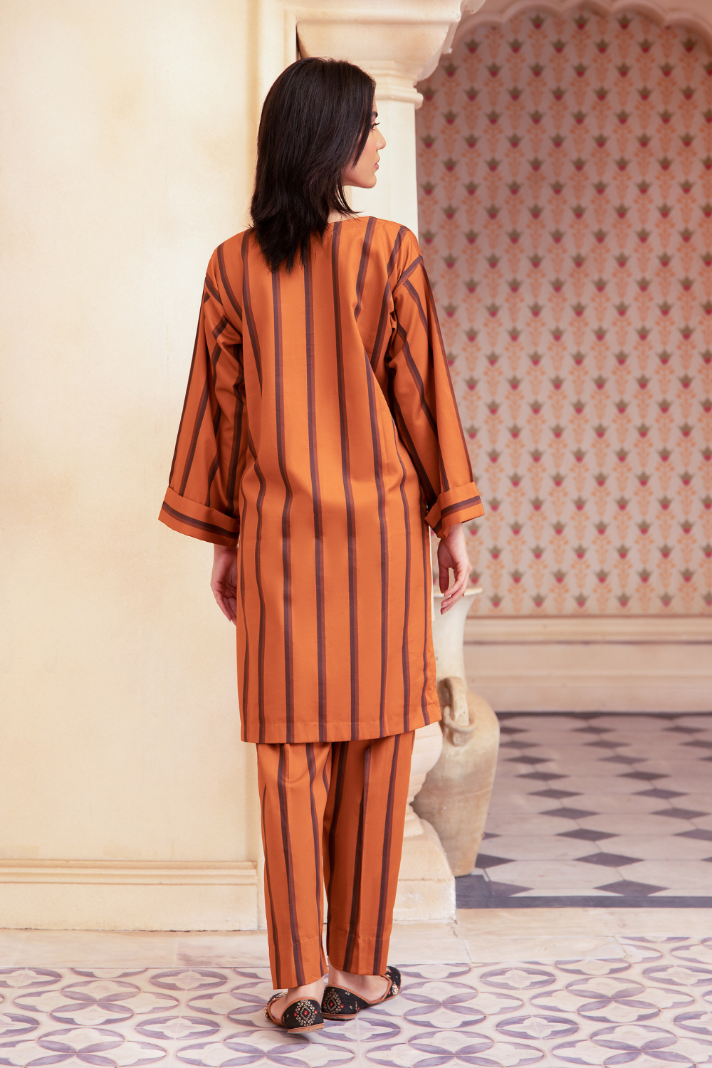 2 PC Stitched | Cotton Satin Digital Shirt + Trouser