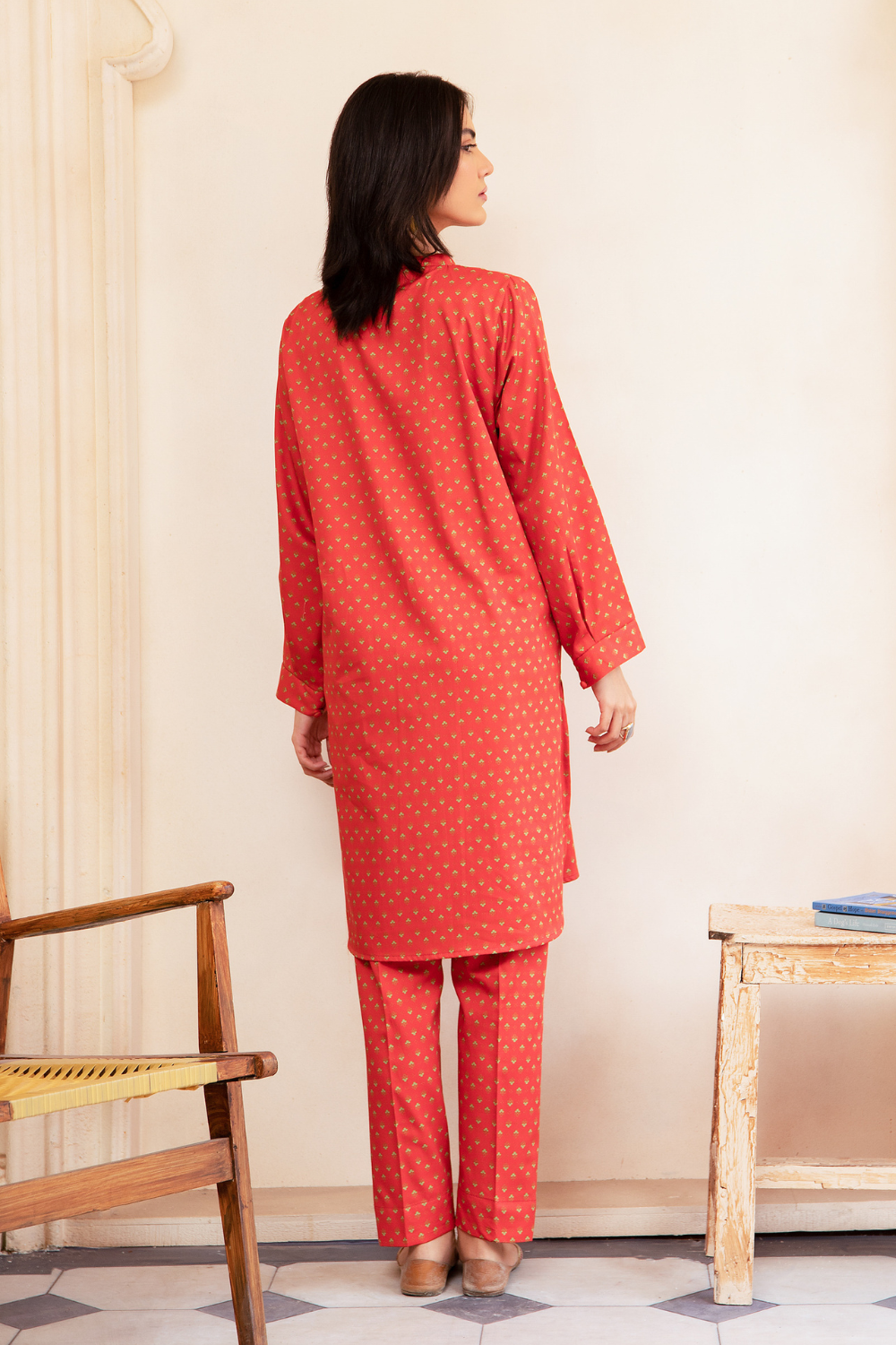 2 PC Stitched | Cotton Satin  Printed Shirt + Trouser