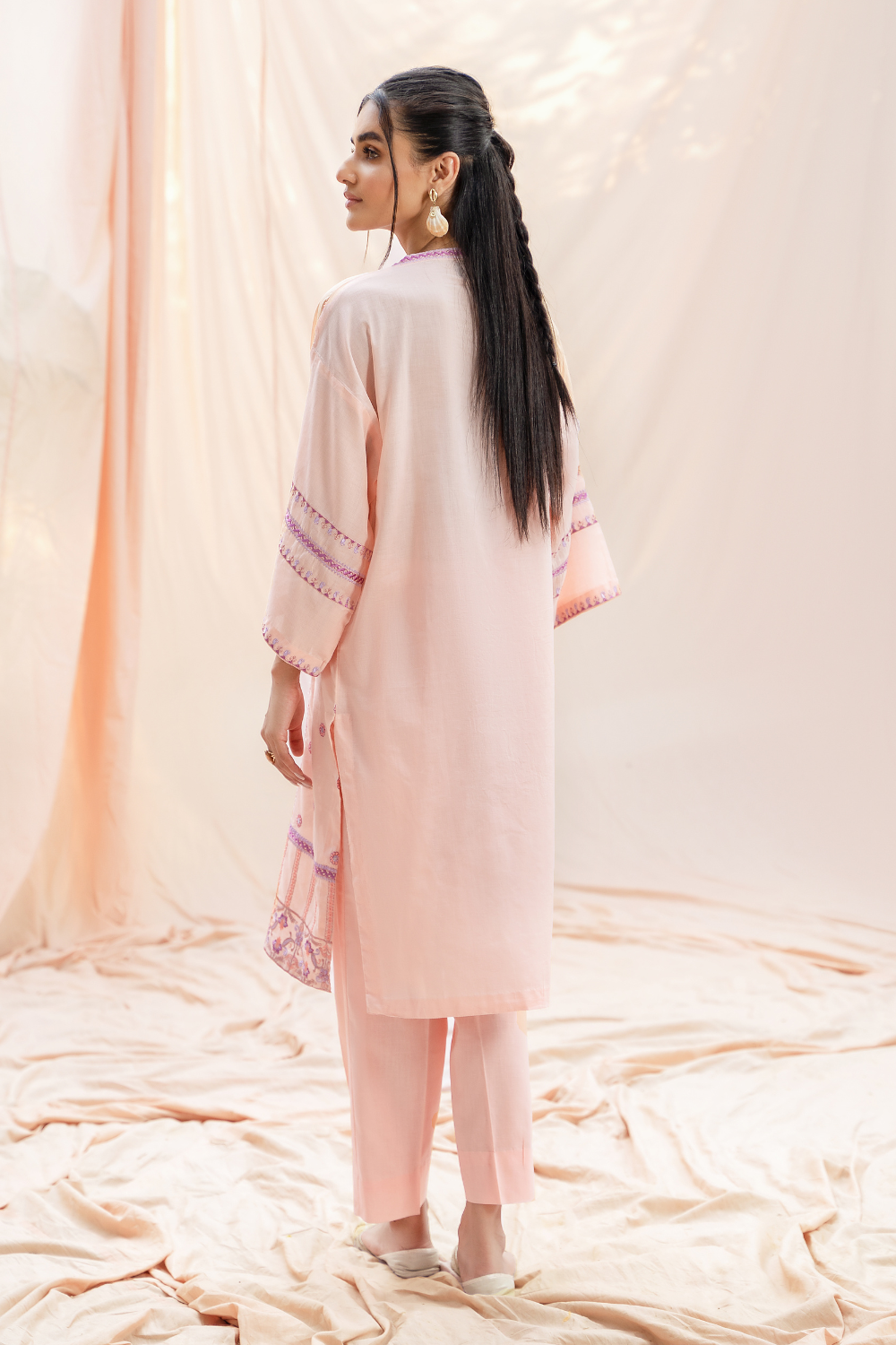 1 PC Stitched | Pima Embroidered Lawn Shirt