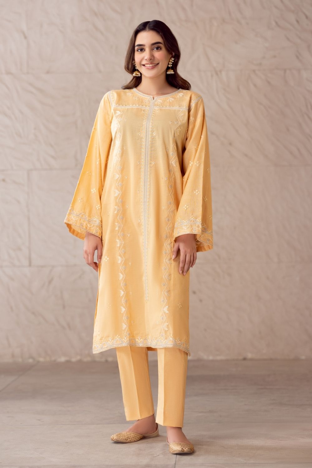 2 PC Stitched |Rib Cotton Embroided Shirt + Trouser