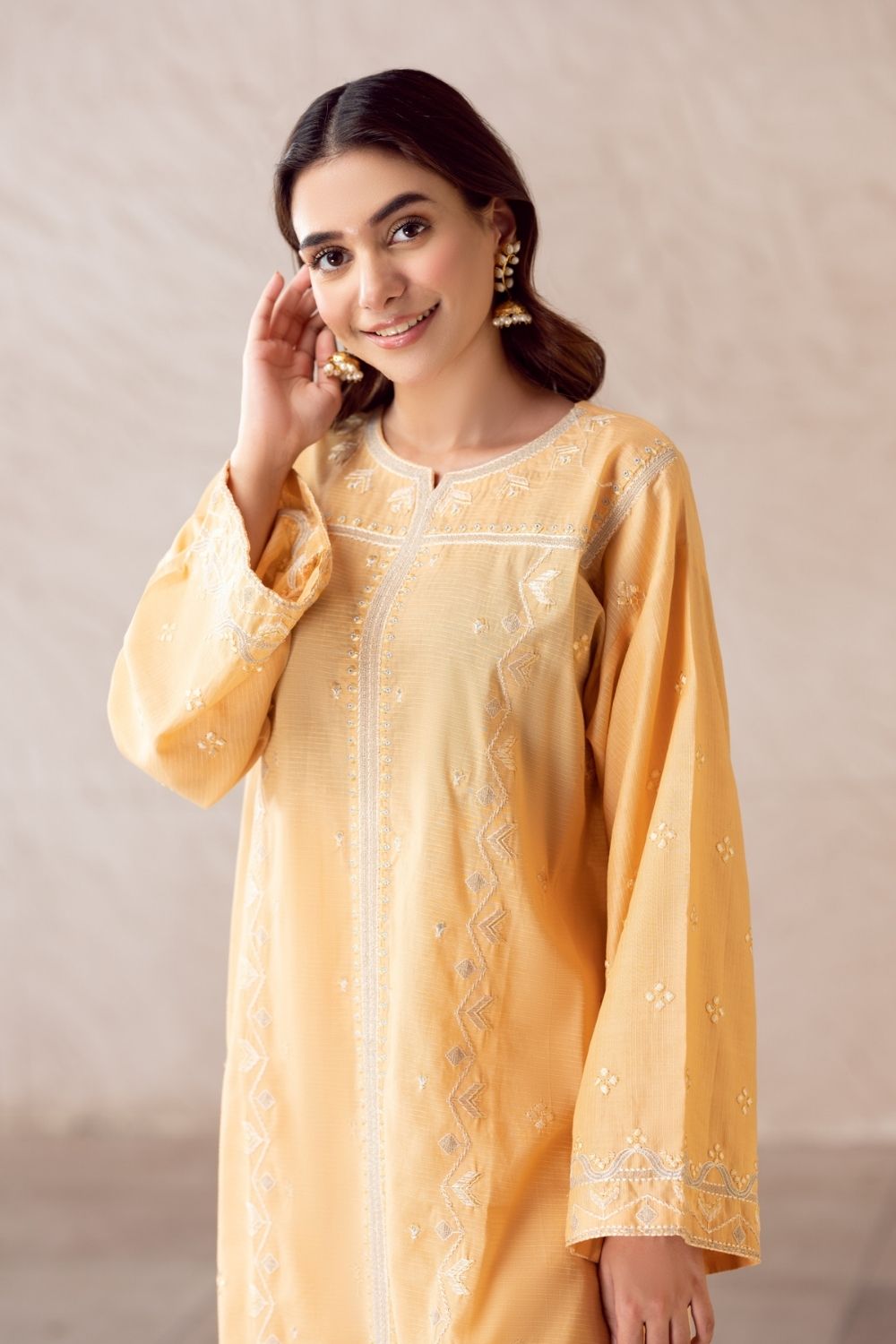 2 PC Stitched |Rib Cotton Embroided Shirt + Trouser