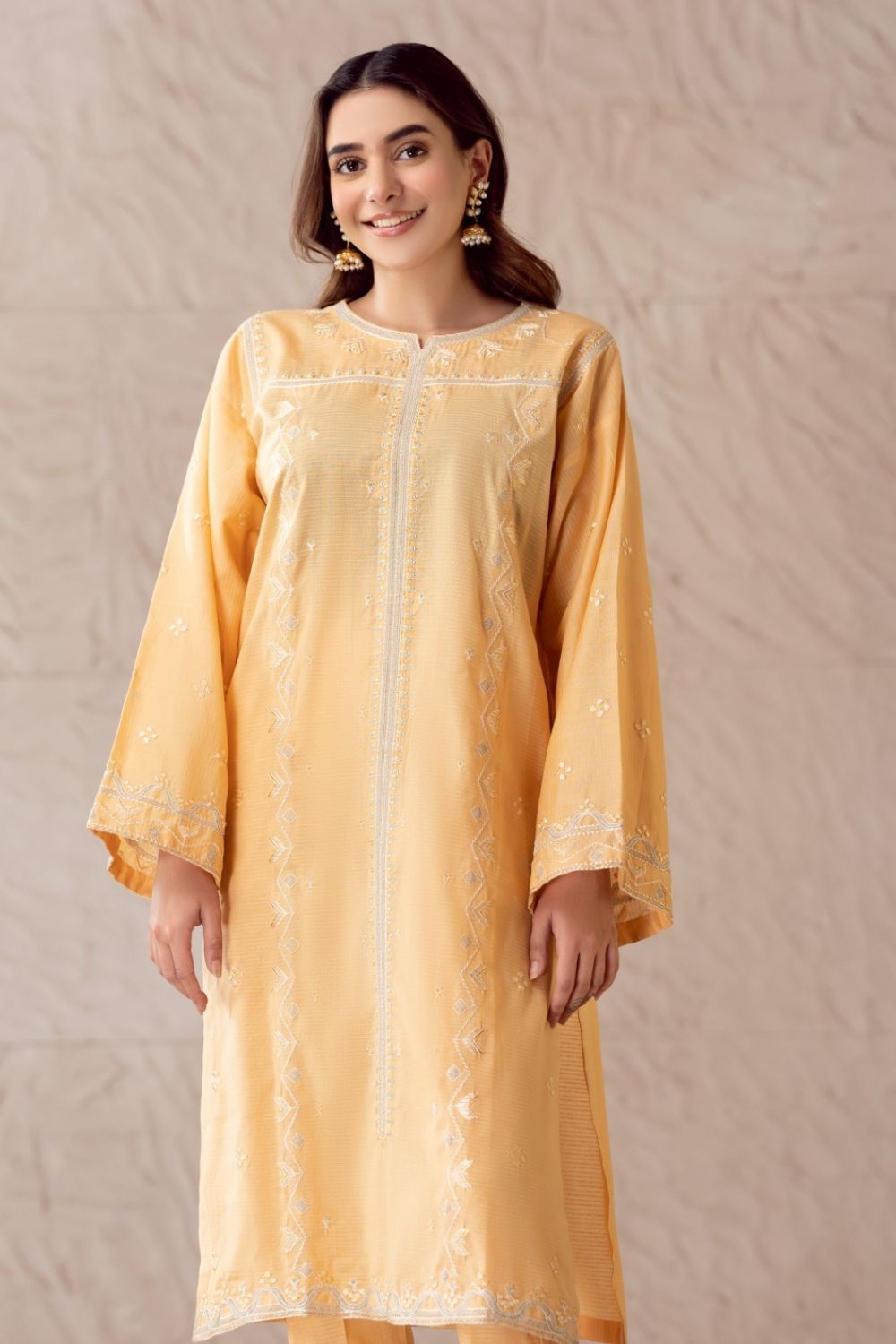 2 PC Stitched |Rib Cotton Embroided Shirt + Trouser