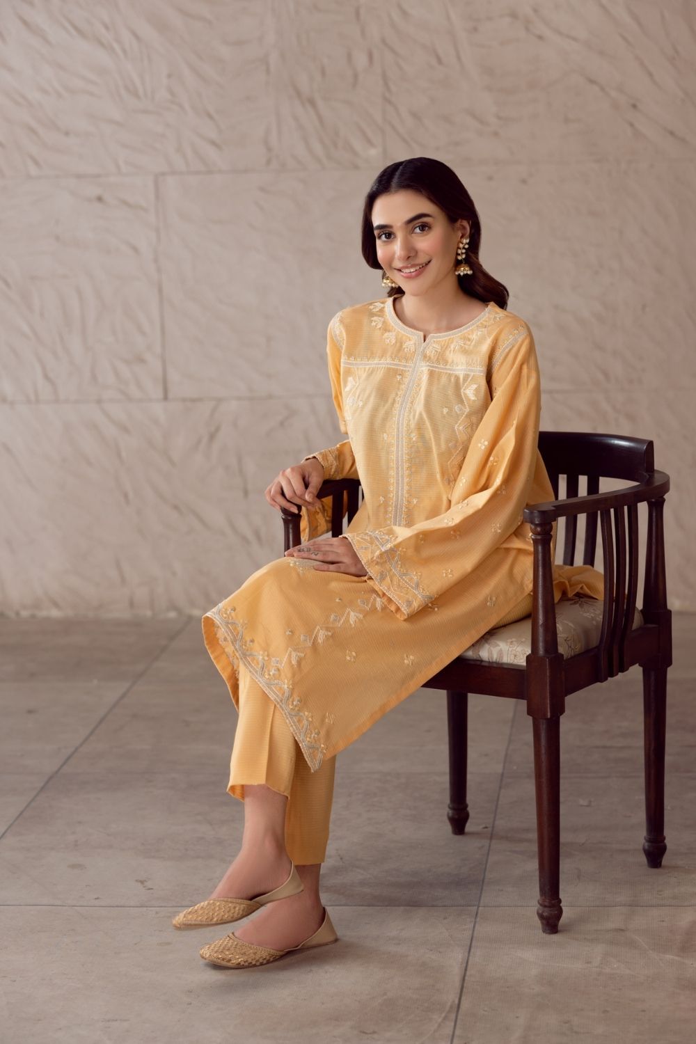 2 PC Stitched |Rib Cotton Embroided Shirt + Trouser