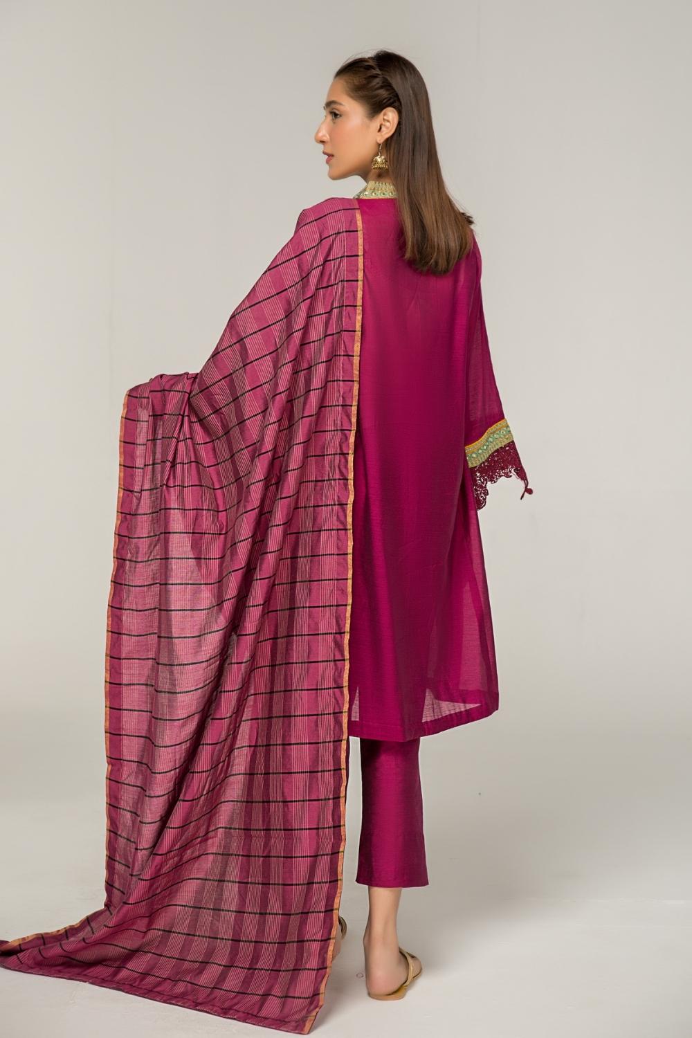 3 PC Stitched | Paper Cotton Shirt + Dupatta + Trouser