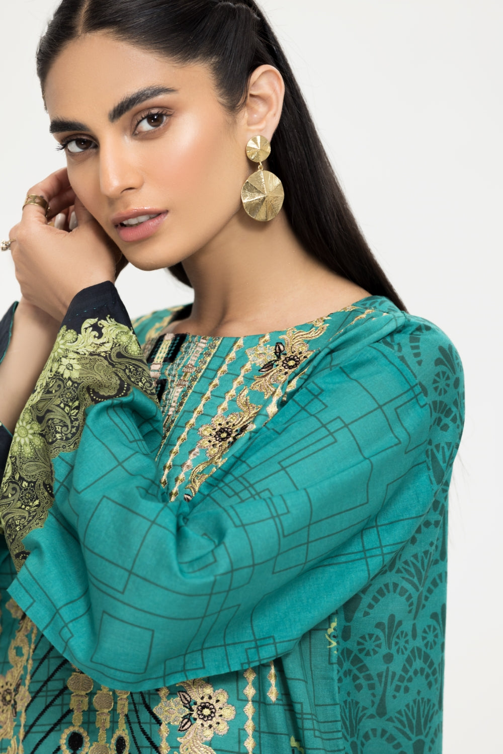 1 PC Stitched | Emborided+ Printed Shirt